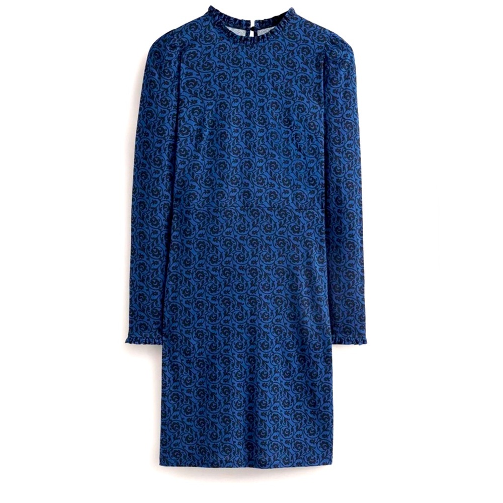 Boden UK 12L=US8 Frill Neck Dress  NWT